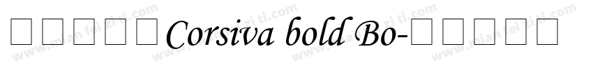 家庭个人化Corsiva bold Bo字体转换